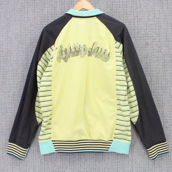 Vintage Artful Dodger Track Jacket Men Medium M Beige Full Zip Geometric Pattern - Picture 8 of 10